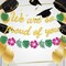 We Are So Proud Of You Palm Leaves Banner Tropical Graduation Party Decoration Luau Hawaiian Themed Grad flower Garland